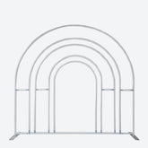 Lofaris Silver 5X7.5FT Hollow Rainbow Arch Backdrop Stand